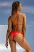 Luli Fama Chasing Stars Sequins Ruched Back Brazilian Tie Side Bottom